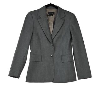 Zara Two Button Grey Blazer with Shoulder Pads Size 4 Small